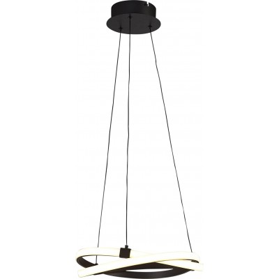 368,95 € Free Shipping | Hanging lamp 30W 2800K Very warm light. Round Shape 150×38 cm. Living room, dining room and bedroom. Modern Style. Steel, Acrylic and Aluminum. Black Color