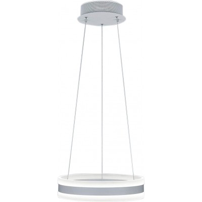 Lampe à suspension 10W Façonner Ronde 180×40 cm. Salle, salle à manger et chambre. Style moderne. Aluminium. Couleur blanc