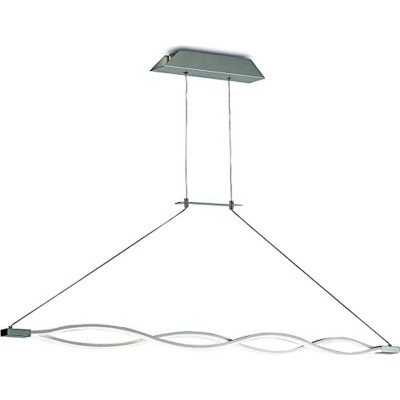 431,95 € Free Shipping | Hanging lamp 36W Extended Shape 155×114 cm. Dimmable light Living room, dining room and bedroom. Modern Style. Steel, Acrylic and Aluminum. Plated chrome Color