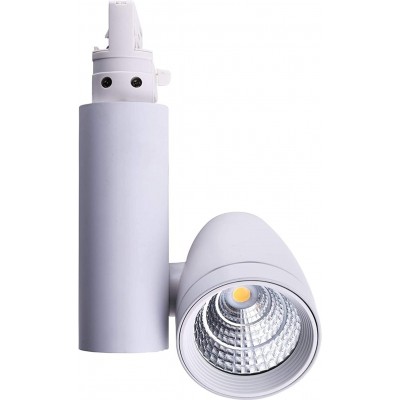 Indoor spotlight 25W Conical Shape Adjustable. Installed on track-rail system Living room, dining room and lobby. Modern Style. White Color