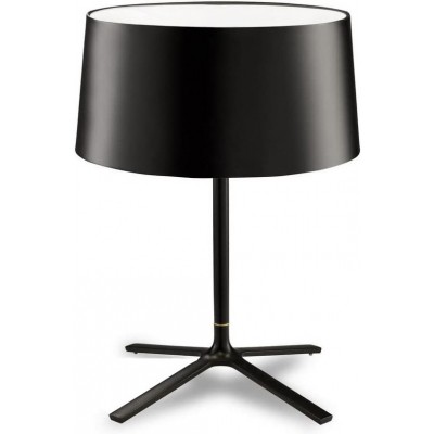 Lámpara de sobremesa 18W Forma Cilíndrica Trípode de sujeción Comedor, dormitorio y vestíbulo. Estilo moderno. Acero y PMMA. Color negro
