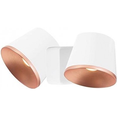 329,95 € Free Shipping | Indoor wall light 14W Cylindrical Shape Double adjustable LED spotlight Living room, bedroom and lobby. Modern Style. Aluminum. White Color