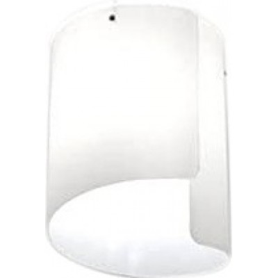 Lámpara de techo 70W Forma Cilíndrica 33×26 cm. Salón, comedor y dormitorio. Estilo moderno. Metal, Papel y Vidrio. Color blanco