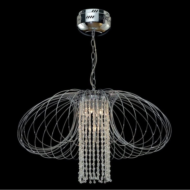 617,95 € Free Shipping | Hanging lamp 20W 84×75 cm. 12 light points Living room, bedroom and lobby. Metal casting. Gray Color