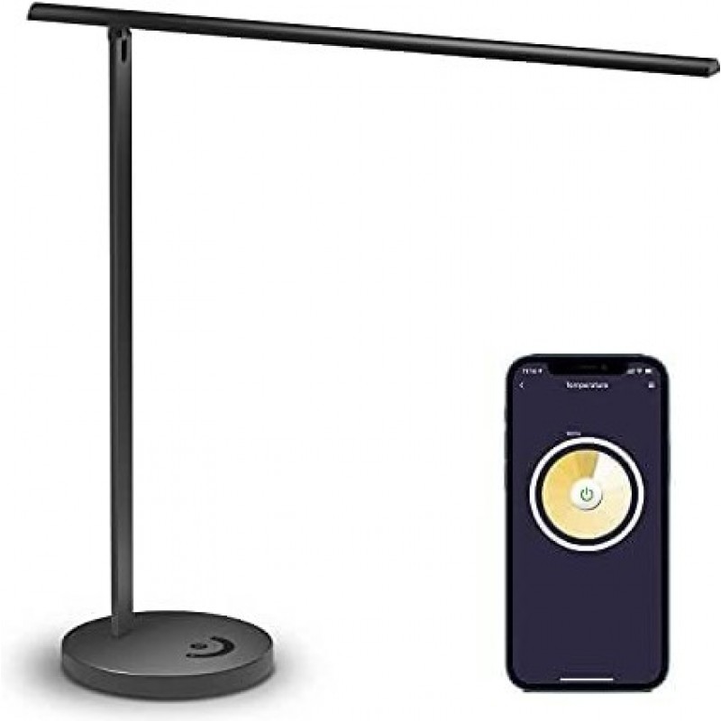 83,95 € Free Shipping | Table lamp 12W 3000K Warm light. Angular Shape 42×39 cm. Reading LED. Control with Smartphone APP. Alexa, Apple and Google Home Living room, dining room and lobby. Black Color