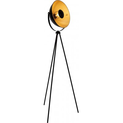 106,95 € Free Shipping | Floor lamp 60W Ø 34 cm. Clamping tripod Metal casting. Black Color