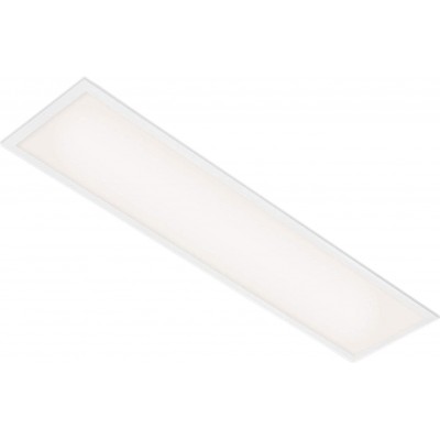 Luz de teto interna Forma Retangular 100×25 cm. LED Sala de jantar, quarto e salão. Estilo moderno. PMMA e Metais. Cor branco