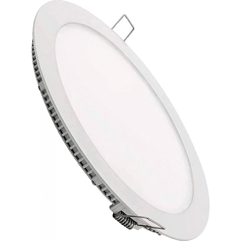 81,95 € Free Shipping | 10 units box Recessed lighting 20W 6500K Cold light. Round Shape 23×1 cm. Includes driver Dining room, bedroom and lobby. Aluminum. White Color