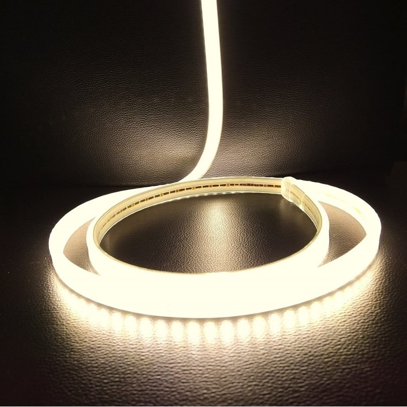85,95 € Free Shipping | LED strip and hose 80W LED 3000K Warm light. Extended Shape 900 cm. 9 meters. LED Strip Coil-Reel Terrace, garden and public space. Gray Color