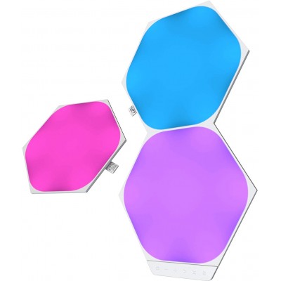 3 units box Indoor wall light 3W 27×26 cm. Design with hexagonal shapes. multi-color LED Living room, dining room and lobby