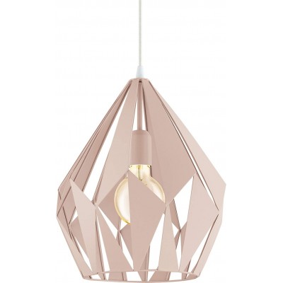 Lampe à suspension Eglo 60W 150×31 cm. Salle à manger, chambre et hall. Style moderne. Acier. Couleur rose