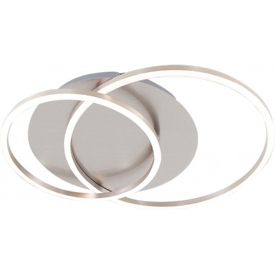 99,95 € Free Shipping | Ceiling lamp 40W Round Shape Ø 30 cm. Dimmable and rotatable LED. memory function Bedroom. Modern Style. Metal casting. Nickel Color