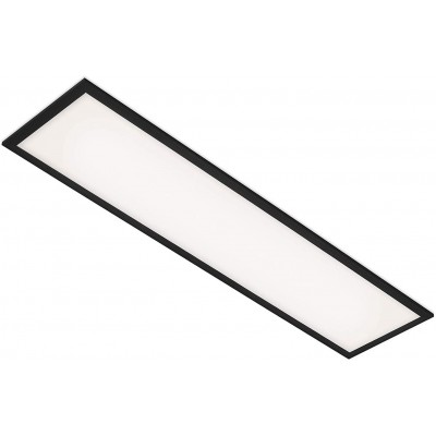 97,95 € Free Shipping | Indoor ceiling light Rectangular Shape 100×25 cm. Dimmable LED Living room, bedroom and lobby. Modern Style. PMMA and Metal casting. Black Color