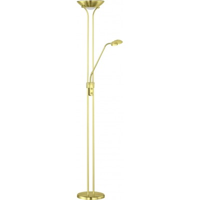 118,95 € Free Shipping | Floor lamp Trio 20W 3000K Warm light. 180×25 cm. LED. Additional sconce for reading Metal casting. Golden Color