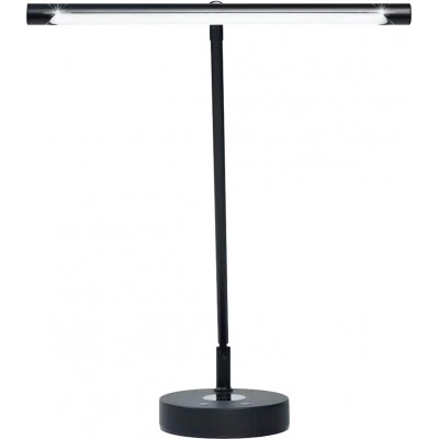 Desk lamp Extended Shape 62×17 cm. Wireless and dimmable LED. USB connection Living room, dining room and lobby. Aluminum. Black Color