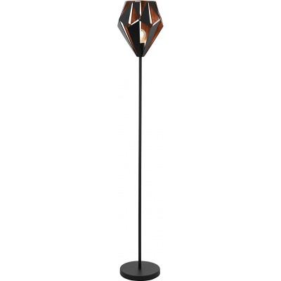 111,95 € Free Shipping | Floor lamp Eglo 60W 153×26 cm. LED Steel. Black Color