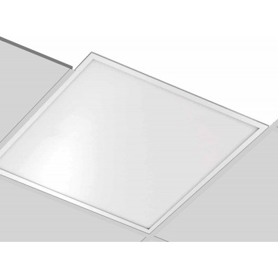 57,95 € 免费送货 | LED面板 40W 正方形 形状 60×60 cm. LED 客厅, 饭厅 和 卧室. 铝. 白色的 颜色