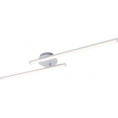 73,95 € Free Shipping | Indoor ceiling light 18W 78×12 cm. 2 LED bars Aluminum and pmma. Gray Color