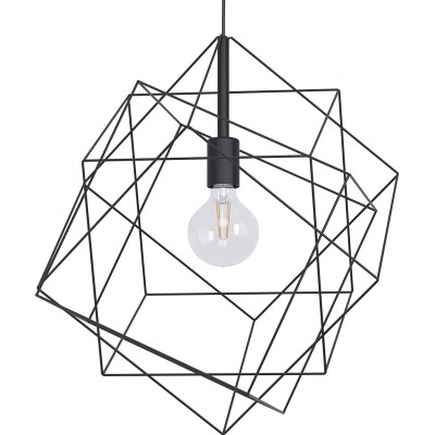 75,95 € Free Shipping | Hanging lamp Eglo 60W Ø 51 cm. Dining room, bedroom and lobby. Modern and industrial Style. Steel. Black Color