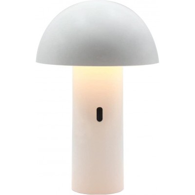 Lámpara de sobremesa Forma Esférica 28×18 cm. LED inalámbrica Salón, comedor y dormitorio. Estilo retro. PMMA. Color blanco