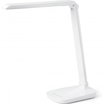Lampada de escritorio 8W 4000K Luz neutra. Forma Angular 52×39 cm. LED articulável Sala de estar, sala de jantar e quarto. Alumínio. Cor branco