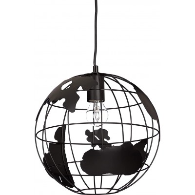 77,95 € Free Shipping | Hanging lamp 40W Ø 30 cm. Globe shaped design Metal casting. Black Color