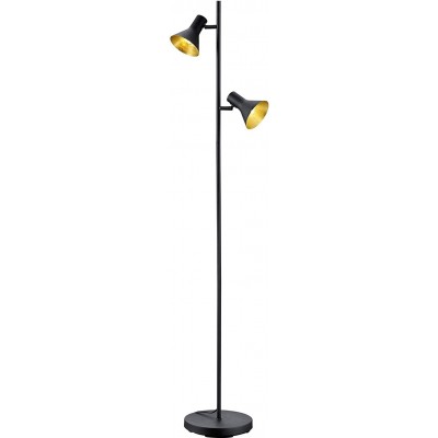 Lámpara de pie Reality 28W Forma Alargada 144×34 cm. Doble foco Dormitorio. Estilo moderno. Metal. Color negro