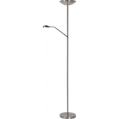 179,95 € Free Shipping | Floor lamp 20W 3000K Warm light. Round Shape Ø 24 cm. LED. Auxiliary lamp for reading Living room, dining room and bedroom. Modern Style. Metal casting. Plated chrome Color