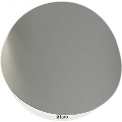 室内壁灯 8W 圆形的 形状 Ø 19 cm. 饭厅, 卧室 和 大堂设施. 铝 和 水晶. 白色的 颜色