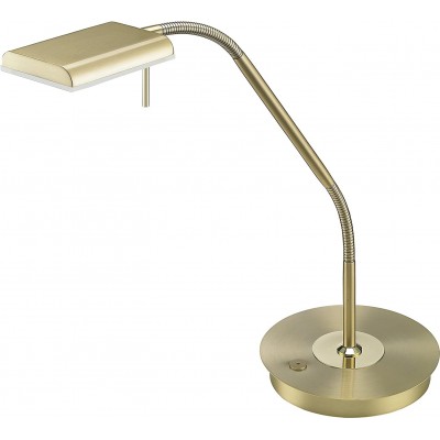 Lámpara de escritorio Trio 12W 50×40 cm. Salón, dormitorio y vestíbulo. Metal. Color dorado