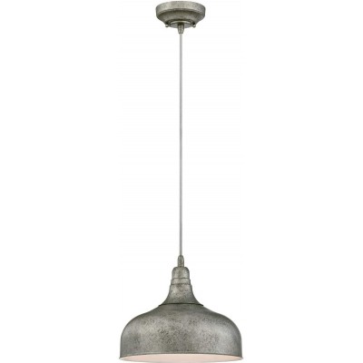 Lampada a sospensione 1W Forma Rotonda 159×30 cm. Sala da pranzo, camera da letto e atrio. Acciaio, Metallo e Bicchiere. Colore grigio