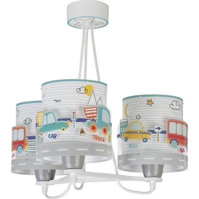 78,95 € Free Shipping | Kids lamp 60W Cylindrical Shape 39×39 cm. Triple spotlight with car and plane design Living room, dining room and lobby. Modern Style. ABS, Aluminum and PMMA. White Color