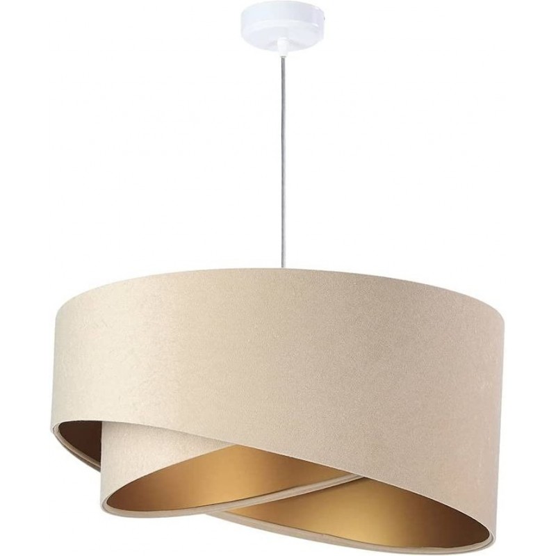 112,95 € Free Shipping | Hanging lamp Cylindrical Shape Ø 50 cm. Living room, dining room and bedroom. Beige Color
