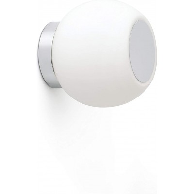 86,95 € Бесплатная доставка | Настенный светильник для дома 4W Сферический Форма 13×13 cm. LED Ванная комната. Современный Стиль. Металл и Стекло. Покрытый хром Цвет
