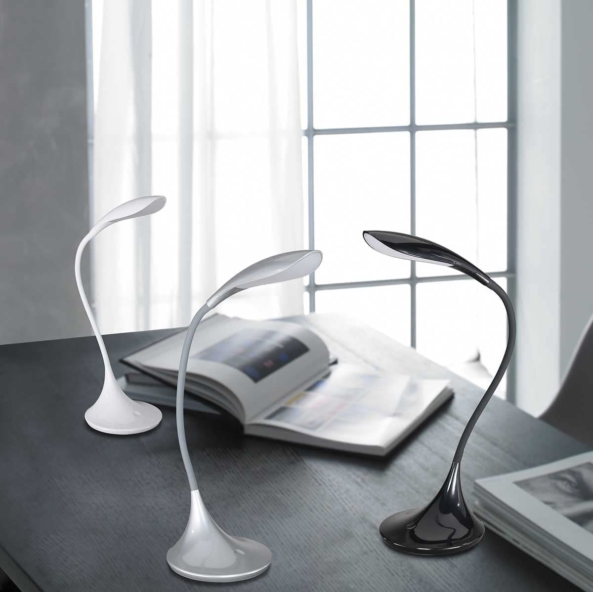 93,95 € Envio grátis | Lampada de escritorio 6W 3000K Luz quente. Ø 17 cm. Cor preto