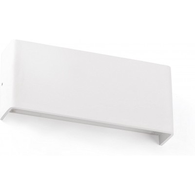 Aplique de pared interior 60W 3000K Luz cálida. Forma Rectangular 21×9 cm. Comedor, dormitorio y vestíbulo. Estilo moderno. Aluminio. Color blanco
