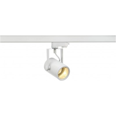 77,95 € Envio grátis | Refletor interno 50W 26×11 cm. Focos LED ajustáveis. Instalado no sistema ferroviário-trilho Alumínio e vidro. Cor branco