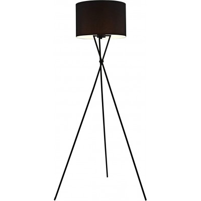 89,95 € Free Shipping | Floor lamp 60W Ø 38 cm. Clamping tripod Metal casting and textile. Black Color