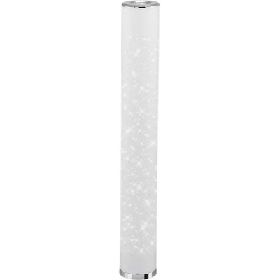 Lámpara de pie Forma Cilíndrica 104×13 cm. Diseño de estrellas. Interruptor de cable Salón, comedor y dormitorio. Estilo moderno. PMMA. Color blanco