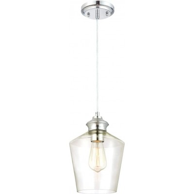 72,95 € Free Shipping | Hanging lamp 8W LED Metal casting and glass. Gray Color