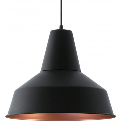 89,95 € Free Shipping | Hanging lamp Eglo 60W Round Shape 110×35 cm. Lobby. Industrial Style. Steel. Black Color