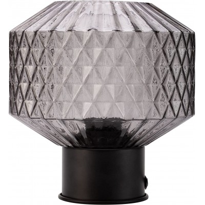 79,95 € Spedizione Gratuita | Lampada da tavolo 20W 19×18 cm. Cristallo, metallo e bicchiere. Colore nero