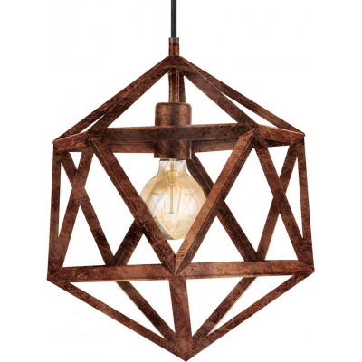 133,95 € Free Shipping | Hanging lamp Eglo 60W Ø 30 cm. Living room, dining room and bedroom. Industrial Style. Steel. Copper Color