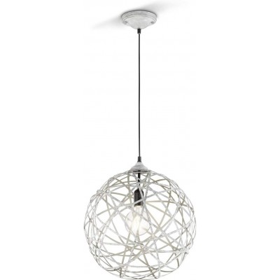 吊灯 Trio 60W 3000K 暖光. 球形 形状 150×40 cm. 客厅, 饭厅 和 卧室. 金属. 白色的 颜色