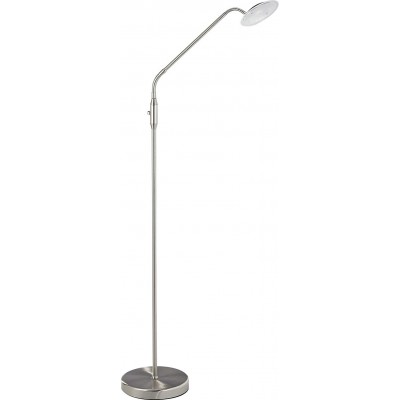 Lampada da pavimento 5W Forma Rotonda 157×47 cm. LED dimmerabili Soggiorno, sala da pranzo e camera da letto. Stile moderno. Metallo. Colore nichel