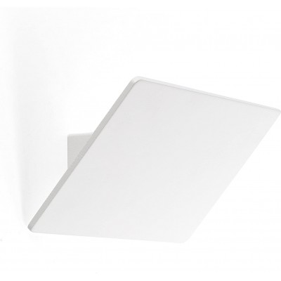 Aplique de pared interior 5W 3000K Luz cálida. Forma Rectangular 20×12 cm. Salón, comedor y dormitorio. Aluminio y Metal. Color blanco