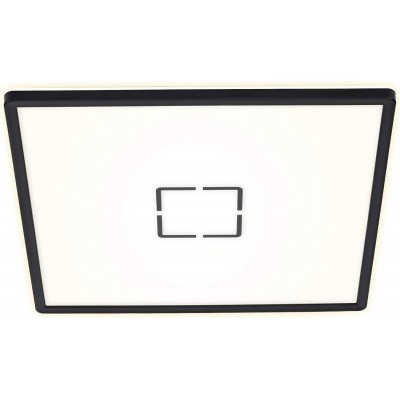 Plafoniera da interno 22W Forma Quadrata 42×42 cm. Retroilluminazione LED Soggiorno, camera da letto e atrio. Stile moderno. Metallo. Colore nero