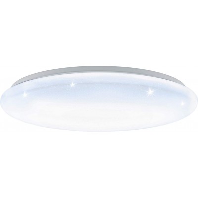 128,95 € Free Shipping | Indoor ceiling light Eglo 40W 3000K Warm light. Ø 57 cm. Remote control Steel and pmma. White Color