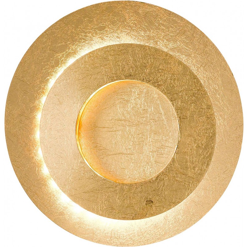 95,95 € Free Shipping | Indoor wall light 9W Round Shape 24×24 cm. Dining room, bedroom and lobby. Metal casting. Golden Color