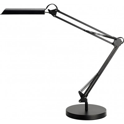 Lámpara de escritorio 8W Forma Alargada 44×35 cm. LED articulable Salón, comedor y vestíbulo. Estilo moderno e industrial. Acero. Color negro
